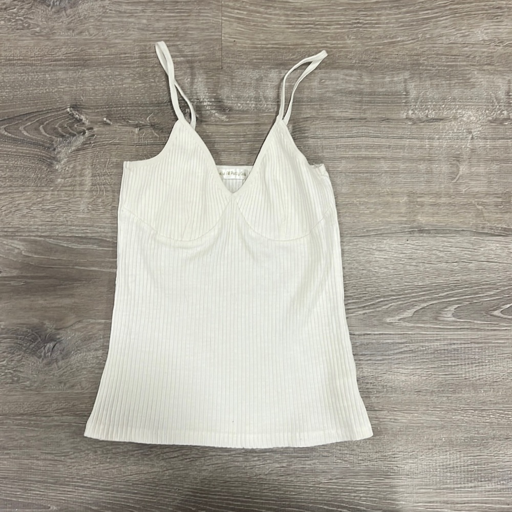 We’re all pretty girls ribbed white tank top
